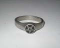 Alchemy Gothic Ring Pentagramm Size Y